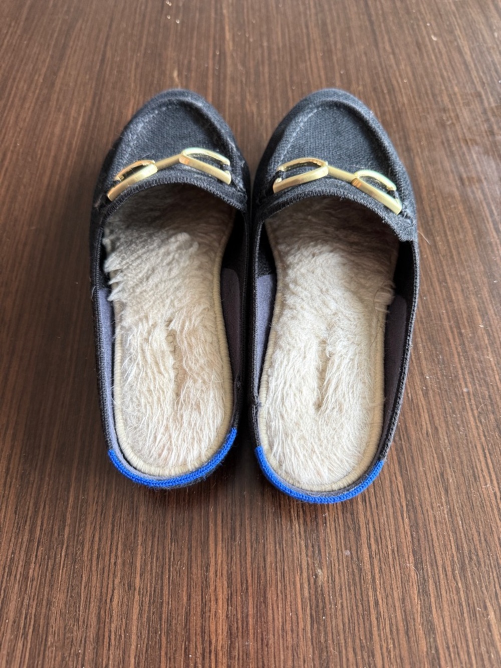 Rothy's Revelvet Cozy Bit Loafer Mule Women's 8 Black - Picture 10 of 10